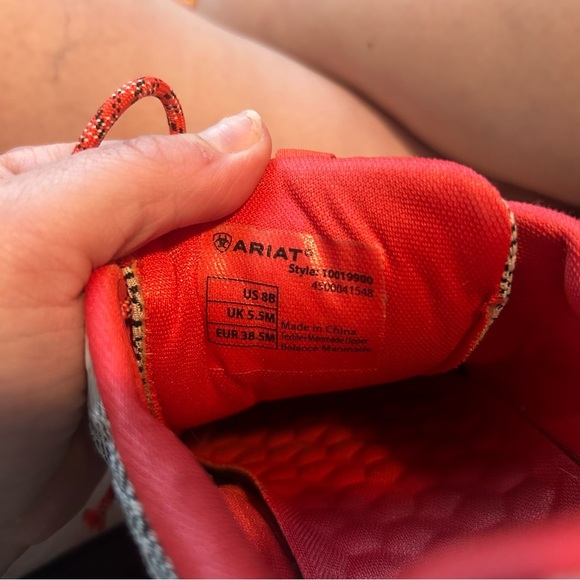 Ariat Orangish Red and Gray Athletic Sneakers-women’s size 8 - Picture 7 of 7